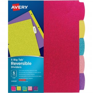 Avery Big Tab Reversible Fashion Dividers 24928 AVE24928