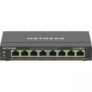 Netgear 8-Port Gigabit Ethernet PoE+ Smart Managed Plus Switch GS308EP-100NAS GS308EP