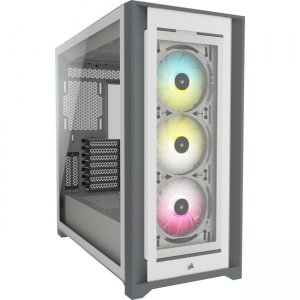Corsair iCUE 5000X RGB Tempered Glass Mid-Tower ATX PC Smart Case - White CC-9011213-WW