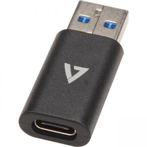 V7 USB A Male to USB-C Female USB 3.2 Gen2 10 Gbps Black V7USB3AC