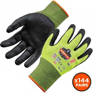 Ergodyne ProFlex 7022 Hi-Vis Nitrile-Coated Cut-Resistant Gloves - A2 DSX 17875 EGO17875 7022-CASE