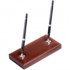Dacasso Bonded Leather Double Pen Stand A3612 DACA3612