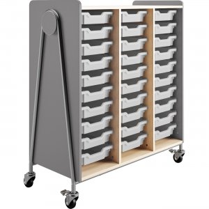 Safco Whiffle Typical Triple Rolling Storage Cart 3930GRY SAF3930GRY