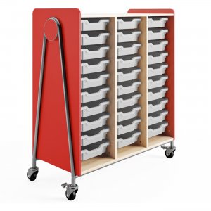 Safco Whiffle Typical Triple Rolling Storage Cart 3930RED SAF3930RED
