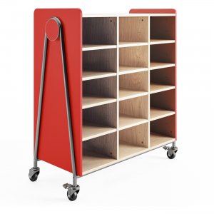 Safco Whiffle Typical Triple Rolling Storage Cart 3931RED SAF3931RED