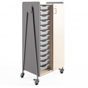 Safco Whiffle Typical Double Rolling Storage Cart 3928GRY SAF3928GRY