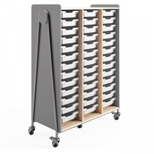 Safco Whiffle Typical Triple Rolling Storage Cart 3932GRY SAF3932GRY