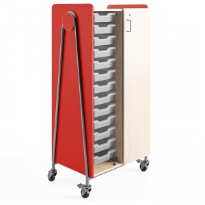 Safco Whiffle Typical Double Rolling Storage Cart 3928RED SAF3928RED