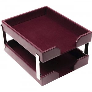 Dacasso Bonded Leather Double Letter Trays A5222 DACA5222