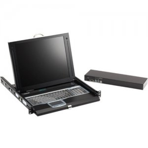 Black Box ServTray 17" LCD Console Drawer with 8-Port VGA, PS2 KVM Switch KVT417A-8PV-R2