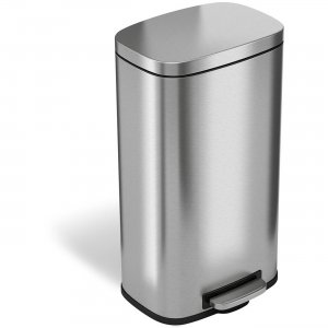 HLS Commercial Stainless Steel Soft Step Trash Can HLSS08R HLCHLSS08R