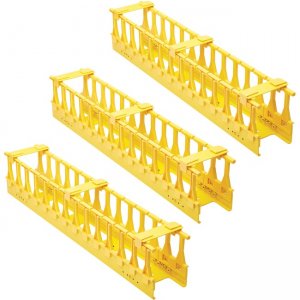 Tripp Lite by Eaton High-Capacity Vertical Cable Manager - Double Finger Duct, Yellow, 6 ft. (1.8 m) SRCABLEVRT3FC