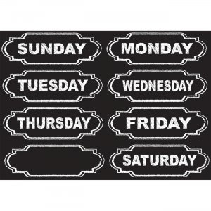 Ashley Magnetic Chalkboard Days of the Week 19002 ASH19002