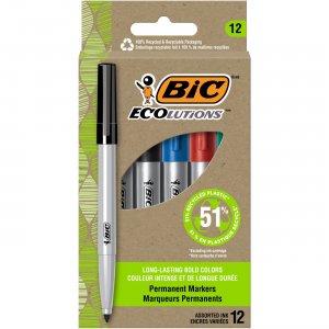 BIC Ecolutions Permanent Marker PMER12AST BICPMER12AST