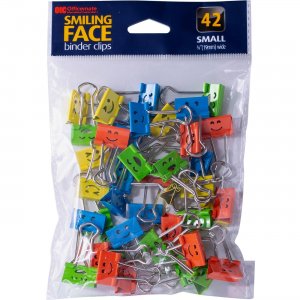 Officemate Smiling Faces Binder Clips 31090 OIC31090