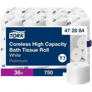 Tork Coreless High-Capacity Toilet Paper Roll White T7 472884 TRK472884