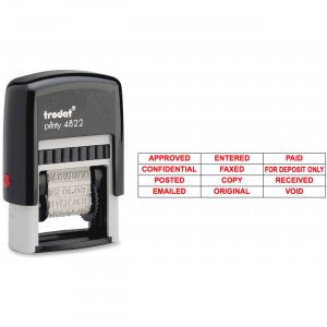 Trodat U.S. Stamp & Sign 12 Message Stamp E4822 TDTE4822