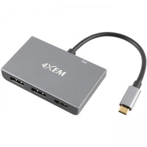 4XEM 3-Port USB-C to DisplayPort and HDMI Multi-Monitor Hub 4XMST11