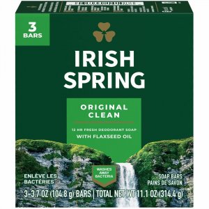 Irish Spring Deodorant Bar Soap with Flaxseed Oil 114177 CPC114177