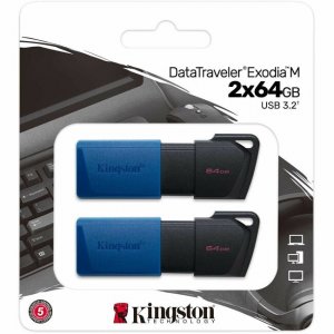 Kingston DataTraveler Exodia M 64GB USB 3.2 (Gen 1) Type A Flash Drive DTXM/64GB-2P
