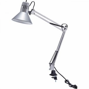 Bostitch Swing Arm Desk Lamp with Clamp, Silver VLF100-SLV BOSVLF100SLV