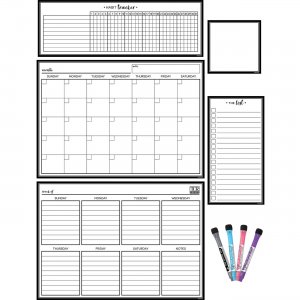 Teacher Created Resources Black & White Dry-Erase Magnetic Calendar Set 77407 TCR77407