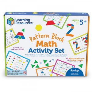 Learning Resources Pattern Block Math Activity Set LER6135 LRNLER6135
