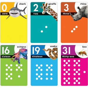 TREND Animals Count 0-31 Learning Set with Numbered Counting Cards T19008 TEPT19008