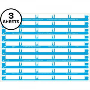Avery 5 Tab Easy Print & Apply Clear Label Sheet Refills 11225 AVE11225