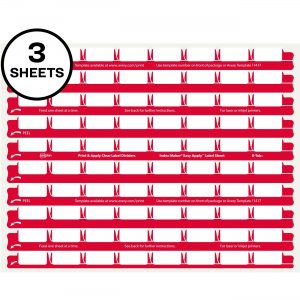 Avery 8 Tab Easy Print & Apply Clear Label Sheet Refills 11226 AVE11226