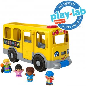 Fisher-Price Little People Toddler Learning Toy, Big Yellow School Bus Musical Push Toy GLT75 FIPGLT75