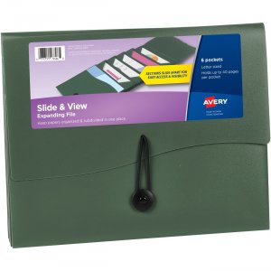 Avery Slide & View 6-Pocket Expanding File Folder 73546 AVE73546