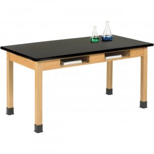Diversified Spaces PerpetuLab Wooden Leg Science Table with Plain Apron C714LBBK36N DVWC714LBBK36N C714L