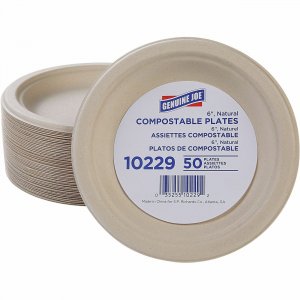 Genuine Joe 6" Compostable Plates 10229 GJO10229