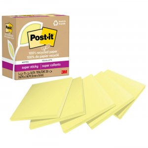 Post-it Recycled Super Sticky Notes 654R5SSCY MMM654R5SSCY