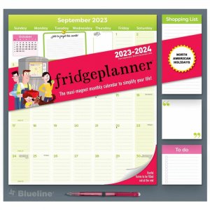 Blueline Fridgeplanner Monthly Magnet Calendar C174110A REDC174110A