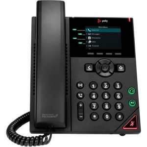 Poly 4-Line IP Phone for RingCentral and PoE-Enabled with Power Supply 89B67AA#ABA VVX 250