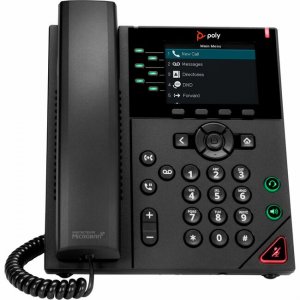 Poly 6-Line IP Phone for Ring Central and PoE-enabled with Power Supply 89B73AA#ABA VVX 350