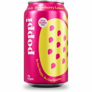 Poppi Strawberry Lemon-Flavored Prebiotic Soda 50006 POI50006