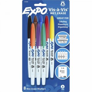 EXPO Low Odor Wet Erase Markers, Fine Point 2134345A SAN2134345A