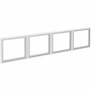 Lorell Wall-Mount Hutch Frosted Glass Door 59713 LLR59713