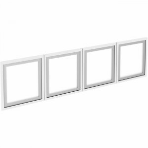 Lorell Wall-Mount Hutch Frosted Glass Door 59711 LLR59711