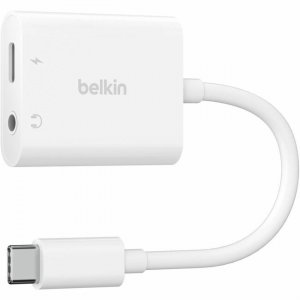 Belkin RockStar 3.5mm Audio + USB-C Charge Adapter NPA004btWH
