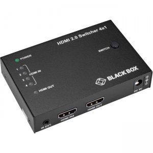 Black Box HDMI 2.0 4K Video Switch - 4x1 VSW-HDMI2-4X1
