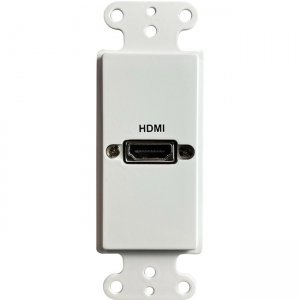 Comprehensive HDMI Pass-Through Single Gang Decorative Wall Plate with Pigtail - White WPD-HD1-AW