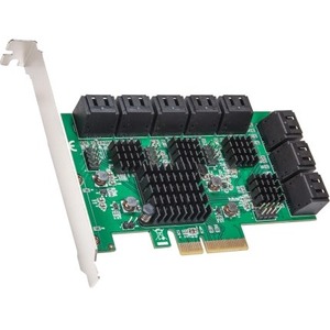 SYBA Multimedia 16 Port SATA III PCIe x4 (x2 Bandwidth) Non-RAID Expansion Card SD-PEX40164