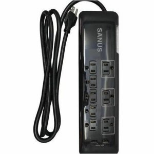 SANUS Surge Protected Power Strip with 8 Outlets and 2 USB Ports SA-PS82-B1 SA-PS82