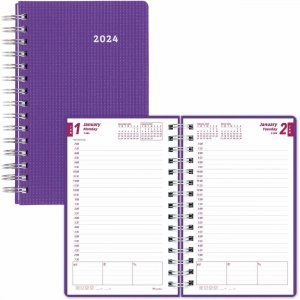 Brownline DuraFlex Daily Appointment Planner CB634VPUR REDCB634VPUR