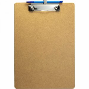 Officemate Low Profile Wood Letter Size Clipboard w Pen Holder 83826 OIC83826