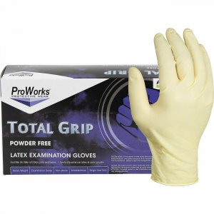 ProWorks Total Grip Latex Powder Free Exam Gloves GLL165FX HOSGLL165FX